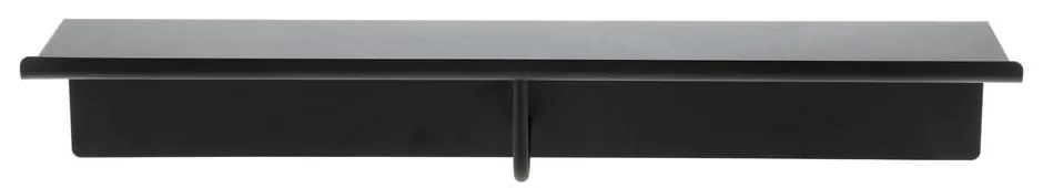 Czarny stalowy wieszak ścienny z półką 21,5 cm A-Coat – Zone