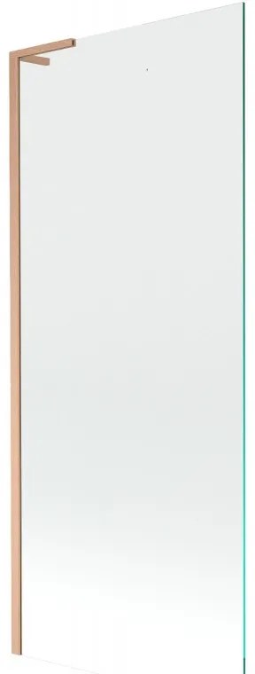 Mexen Next L parawan nawannowy 1-skrzydłowy 80 x 150 cm, transparent, miedź szczotkowana - 895-080-000-03-00-65