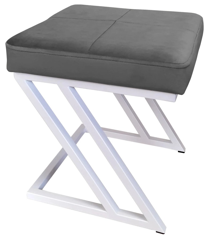 Pufa ZETA LOFT taboret podnóżek podstawa biała BL14