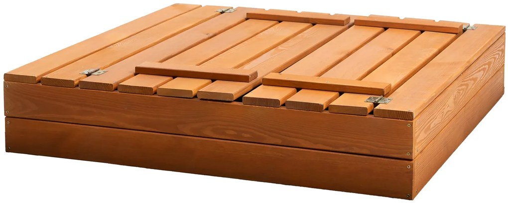 Drewniana zamykana piaskownica z ławeczkami 100 cm D3-M56
