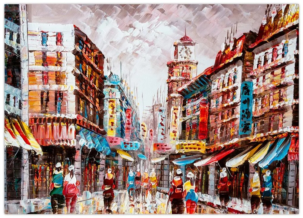 Obraz - Hong Kong, obraz olejny (70x50 cm)