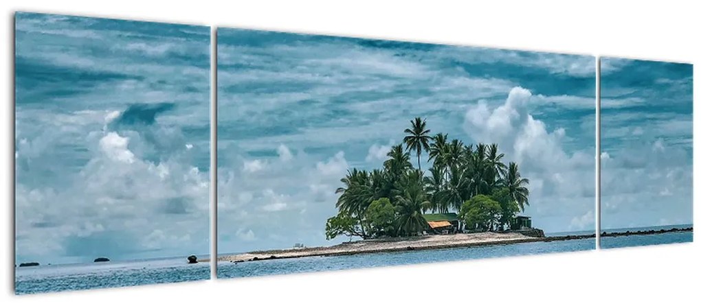 Obraz - wyspa na morzu (170x50 cm)