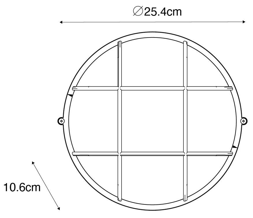 Industrialna lampa ścienna zewnętrzna ciemnoszara IP44 - Hanneke