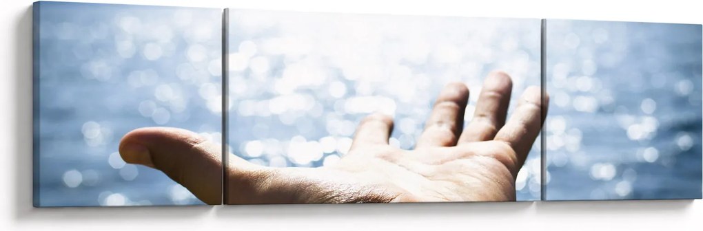 Obraz otwartej dłoni (170x50 cm)