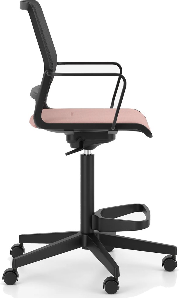 Obrotowy hoker do biura z siatkowym oparciem Xilium Counter Swivel Chair Mesh