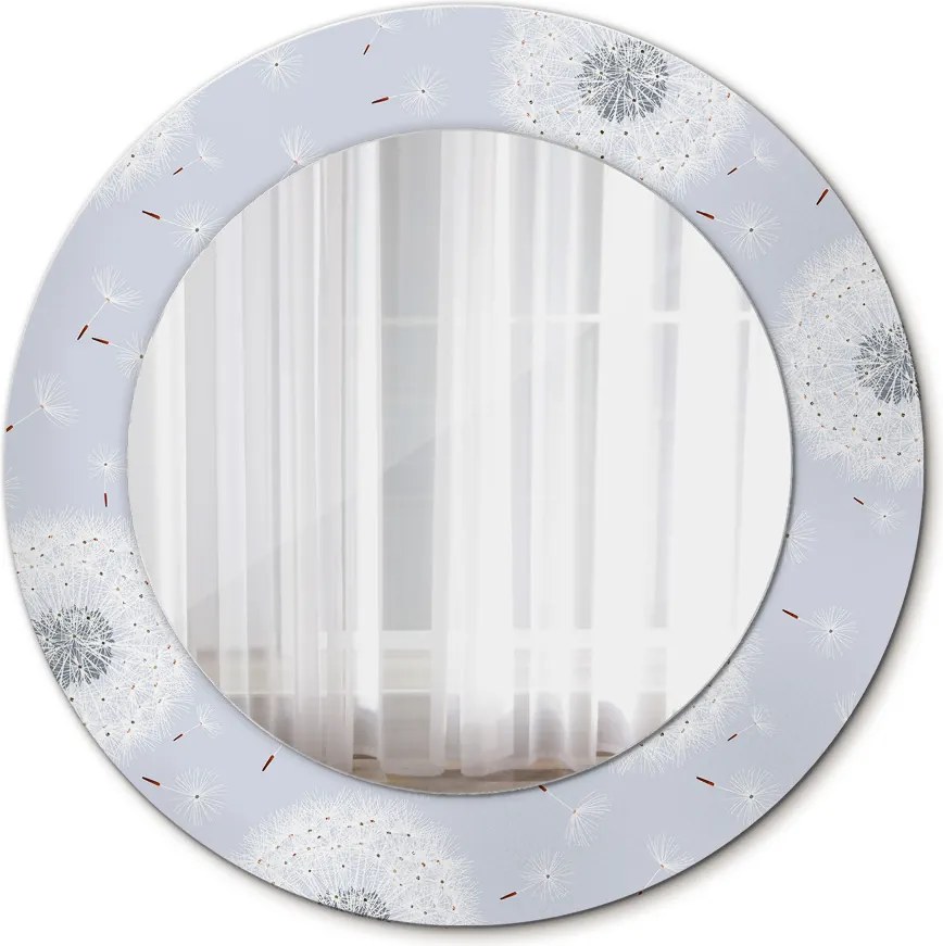 Lustro z nadrukiem okrągłe Kwiaty dandelions