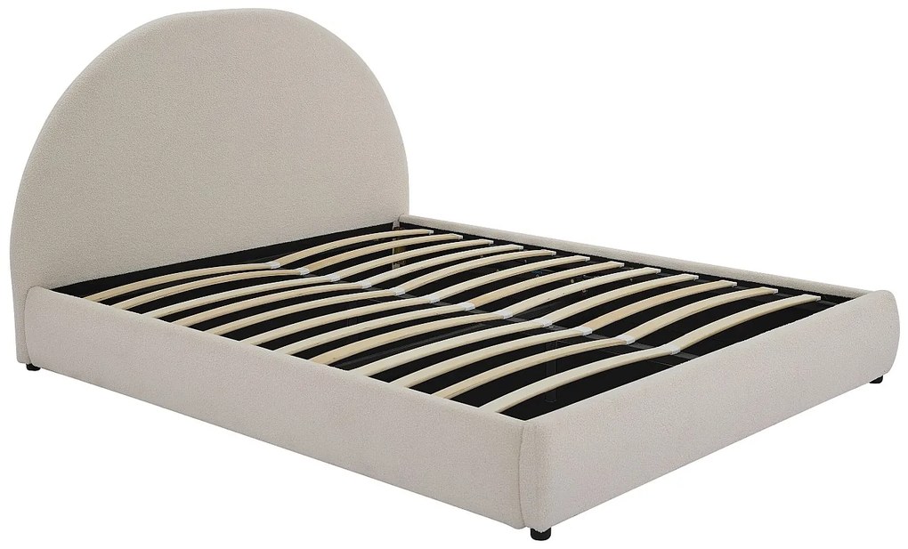 Łóżko ze skrzynią 180 x 200 cm - Bukla - Kremowy - LIRIMO