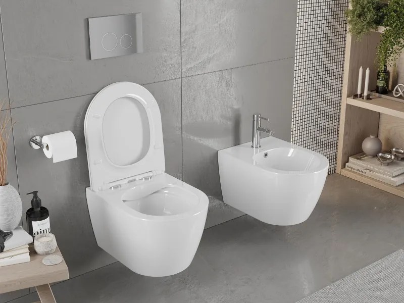 Mexen Carmen miska wc Rimless, biała połysk - 3388XX00