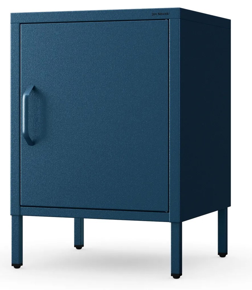 Szafka nocna metalowa na nóżkach granatowa, 424x595x400 mm: MIA Modern