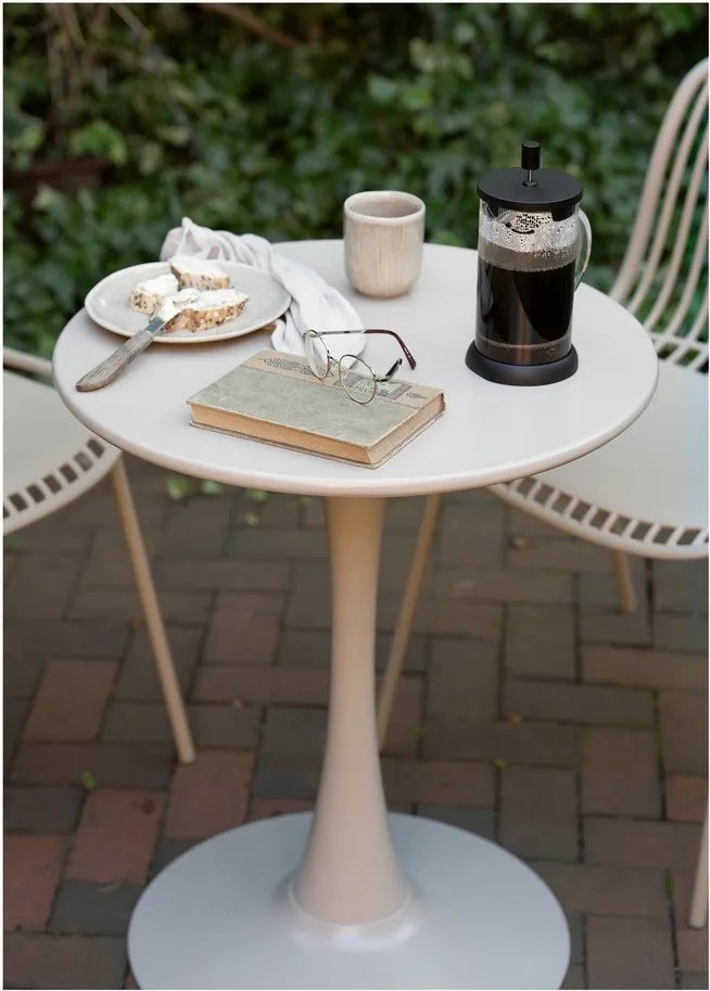 Metalowy okrągły stół ogrodowy ø 60 cm Meira – House Nordic