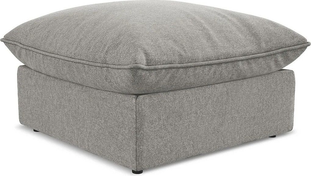 Pufa - z tkaniny welwetowej - szary - MANAO