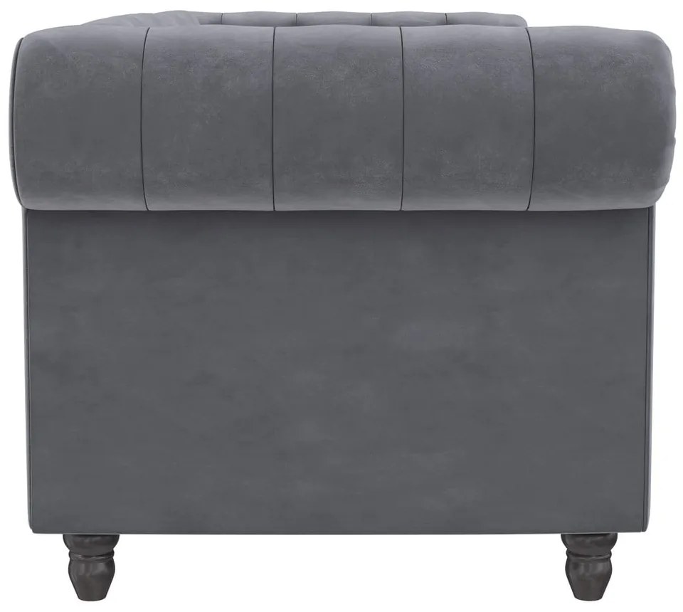 Ciemnoszara aksamitna rozkładana sofa 236 cm Felix – Støraa