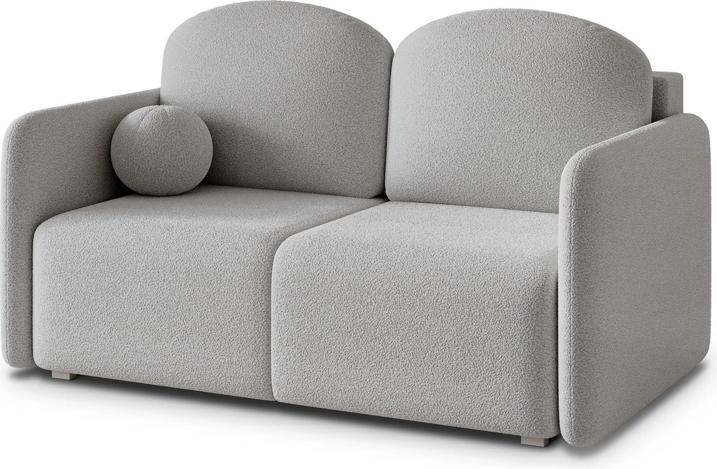 Masseno Sofa SUVI II z funkcją spania i pojemnikiem na pościel, Rozkładana sofa - Jasnoszary, QUELLE 83