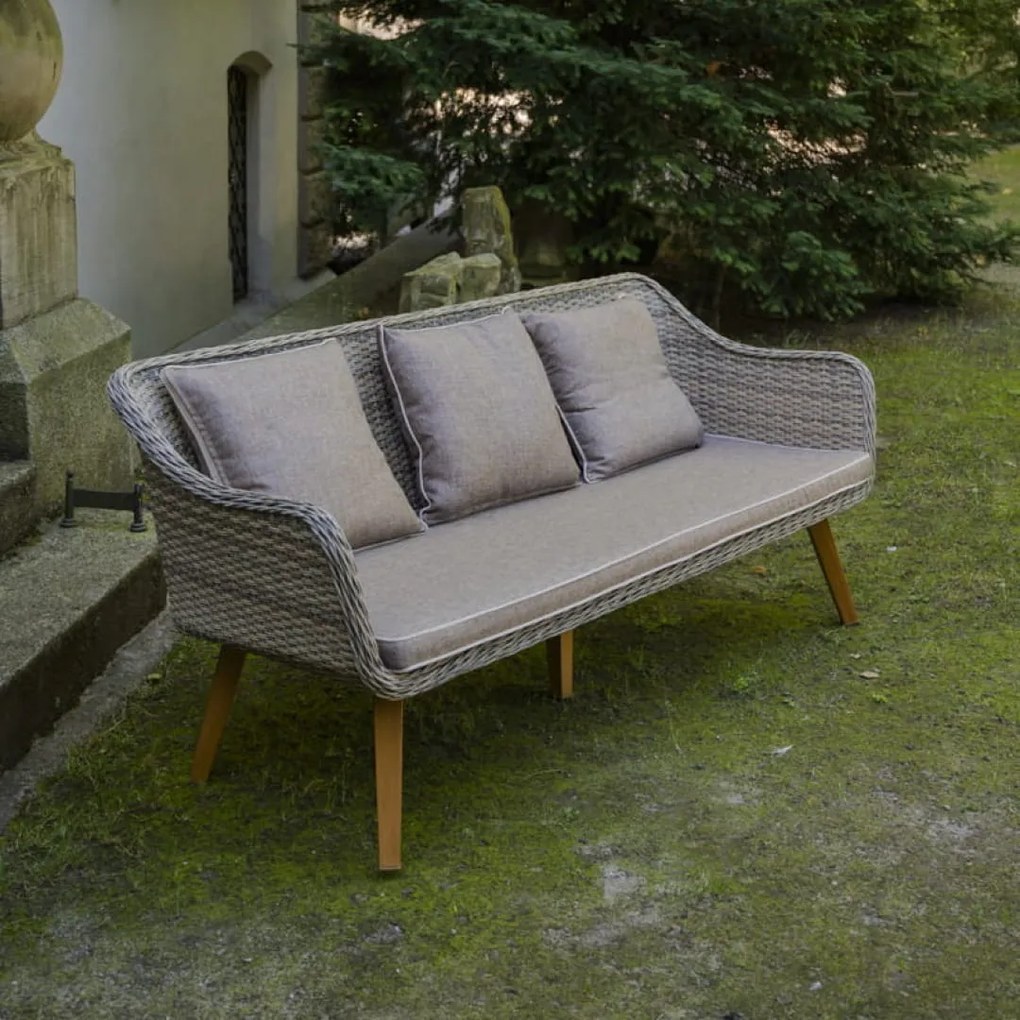 Nowoczesna sofa trzyosobowa 173cm z technorattanu na taras