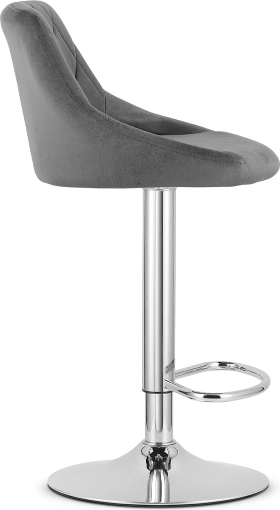 PROMOCJA Szare krzesło barowe VELVET KAST II. jakość