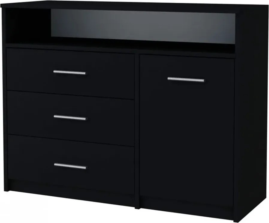 Komoda czarna z szufladami do salonu T1-F44