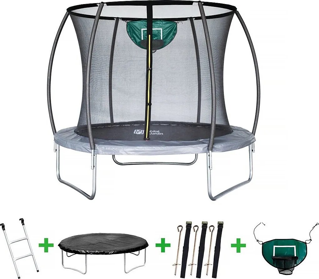 Trampolina z siatką wewnętrzną "jumper" - Ø 4,60 m - Szara