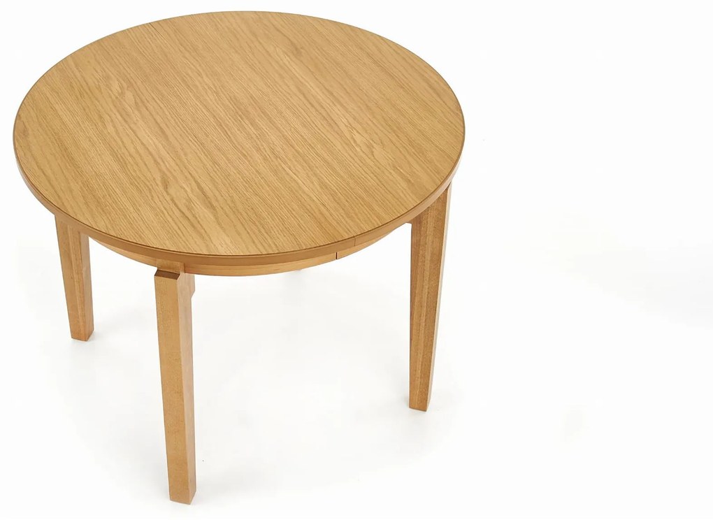 SORBUS stół rozkładany 100-200/100/77, dąb miodowy owalny okrągły 4/8 osobowy