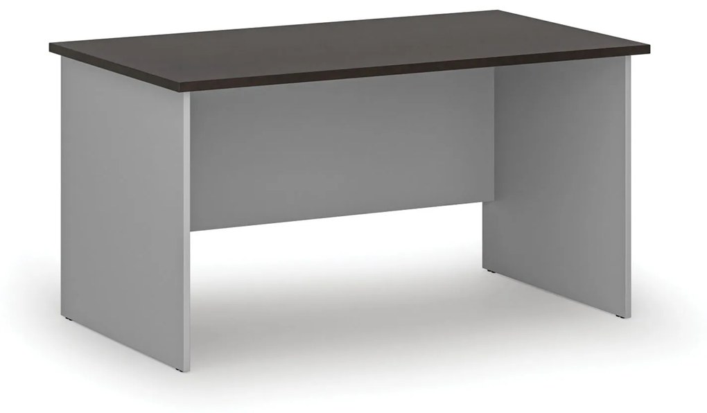 Biurko proste PRIMO GRAY, 1400 x 800 mm, szare/wenge