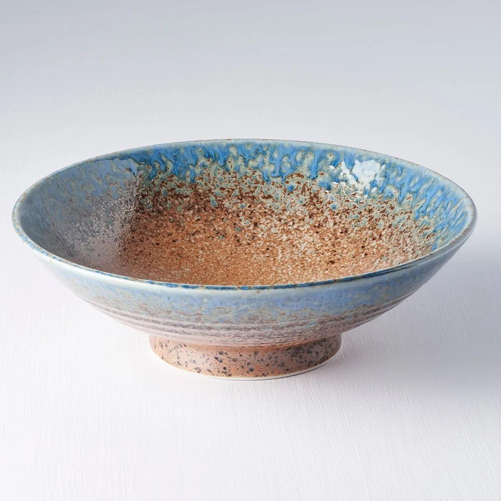 Beżowo-niebieska miska ceramiczna na ramen MIJ Earth &amp; Sky, ø 25 cm