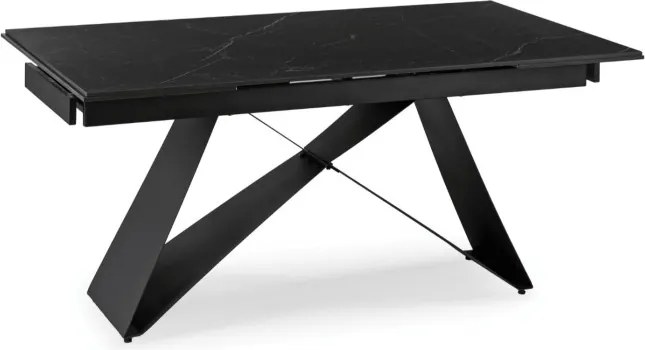 Stół Rozkładany Prostokątny VICTOR 160-240 cm Ceramiczny Czarny do Jadalni Nowoczesny Loft