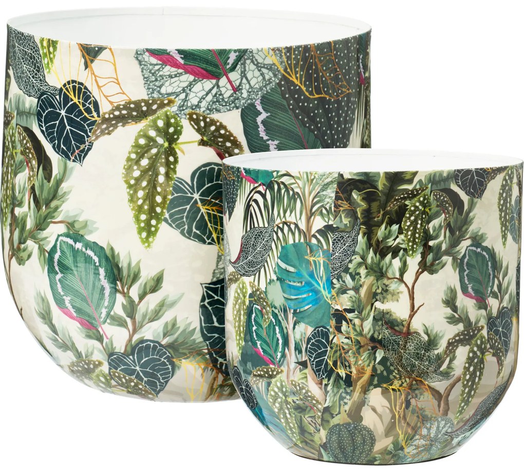 Metalowe osłonki na doniczki CATE, 2 sztuki