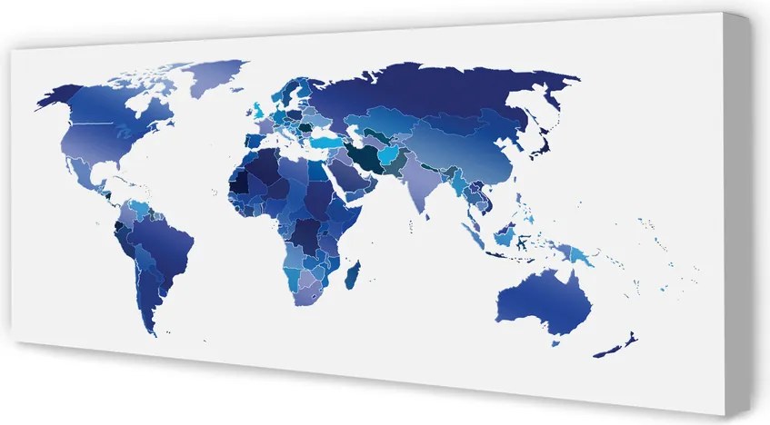 Fotoobraz na płótnie Mapa w Odcieniach Błękitu