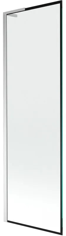Mexen Next L parawan nawannowy 1-skrzydłowy 60 x 150 cm, czarny wzór, chrom - 895-060-000-03-70-01