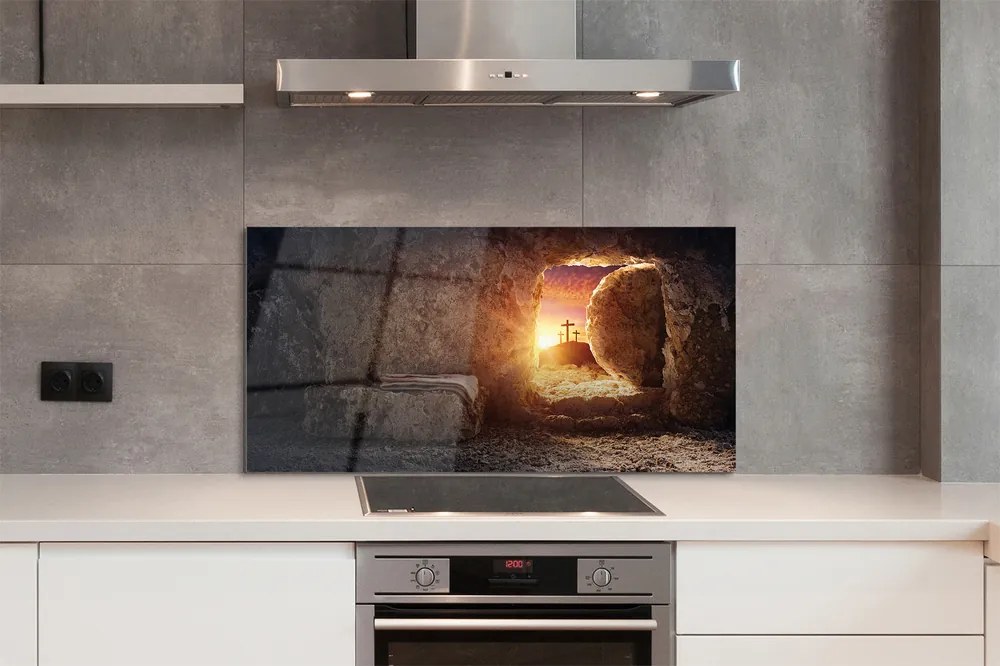 Szklany Panel Światło Wpadające do Groty