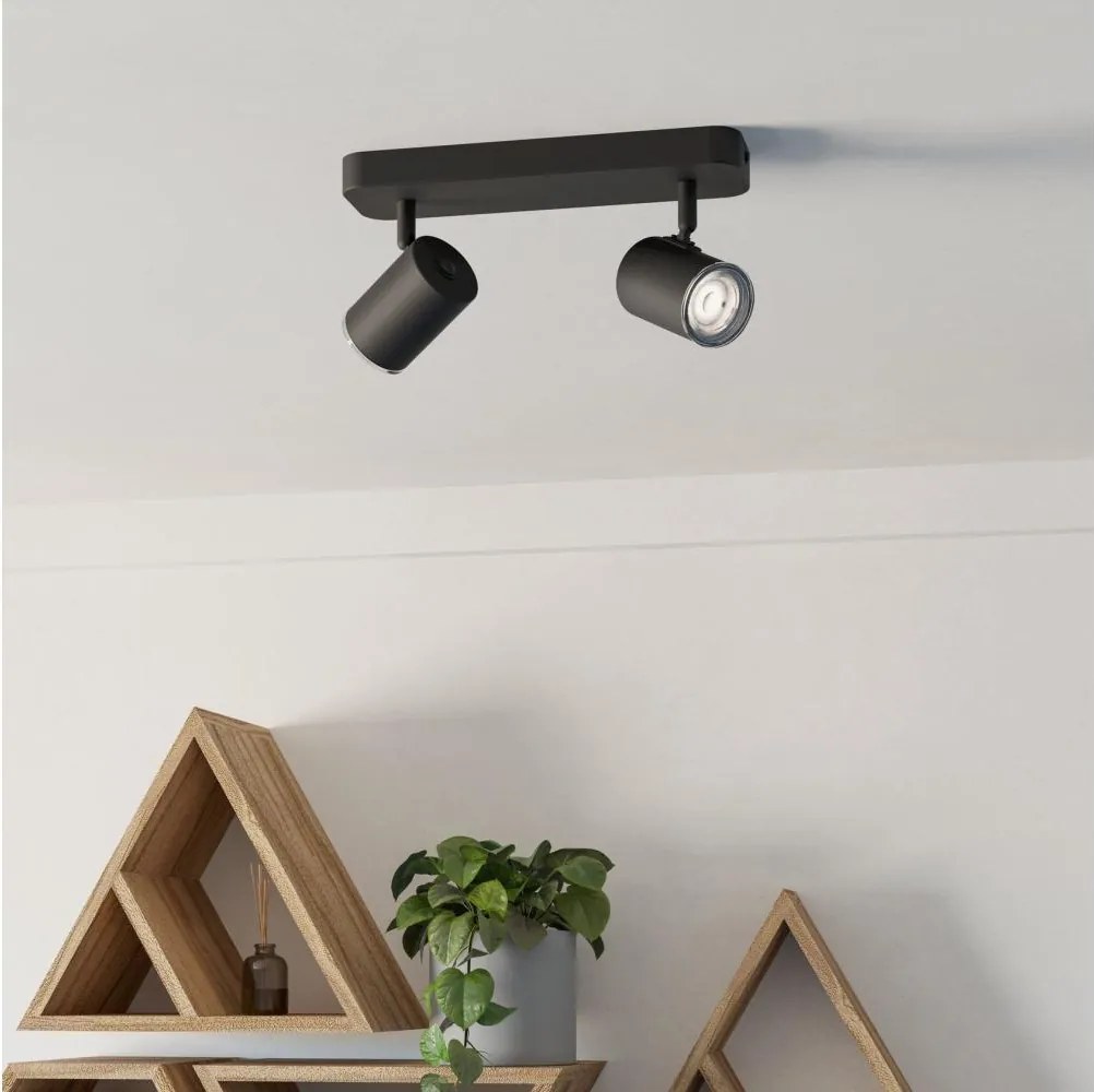 Eglo 300579 - Oprawa punktowa łazienkowa CONSUMA 2xGU10/5W/230V IP44 czarna