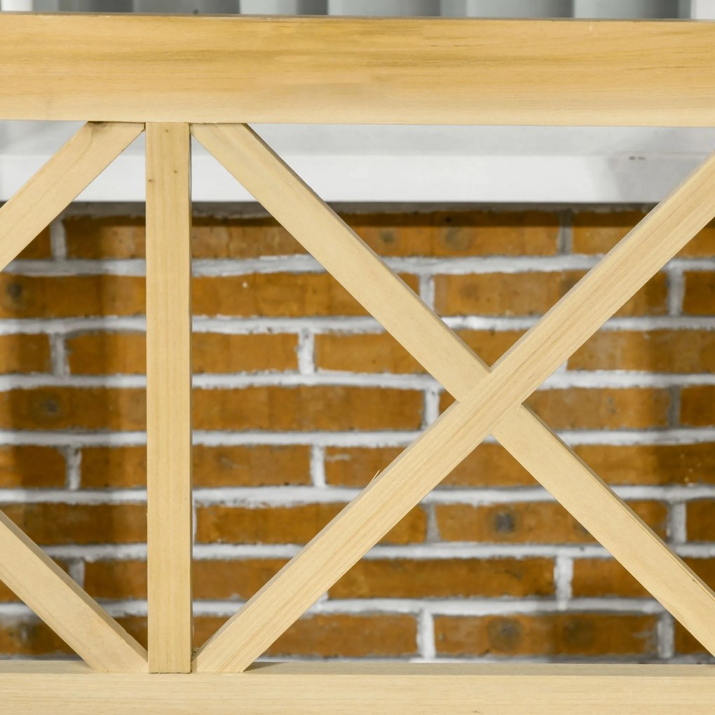 Outsunny Ławka Huśtawka z Pergolą 2 Osoby - Regulowana Wysokość, Solidne Drewno, 2,21x1,4x1,96m - Ogrodowy Azyl