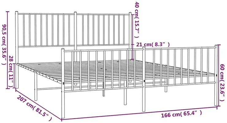 Białe metalowe łóżko małżeńskie w stylu loft 160x200 cm E7-P32