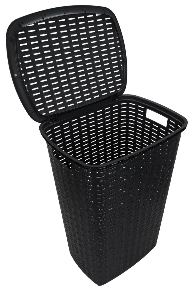 Kosz na pranie z plastiku z recyklingu, 53 l