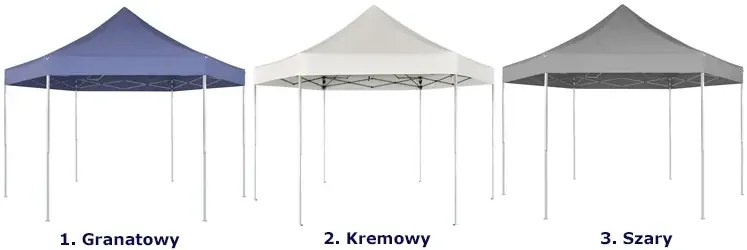 Szary rozkładany namiot ogrodowy M2-B01