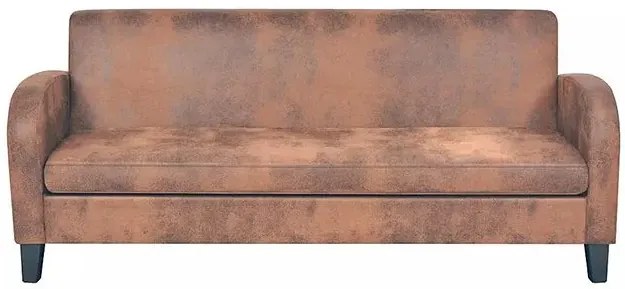 Trzyosobowa sofa Atlas 3X - brązowa