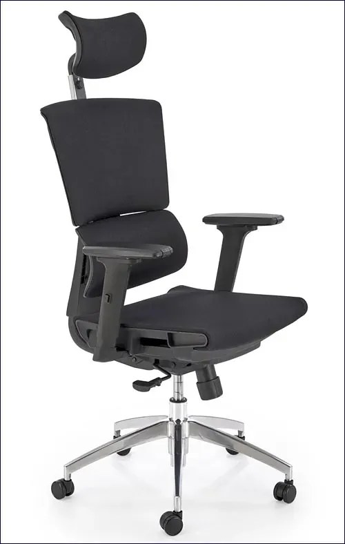 Czarny ergonomiczny obrotowy fotel z mechanizmem synchronicznym - Oxon