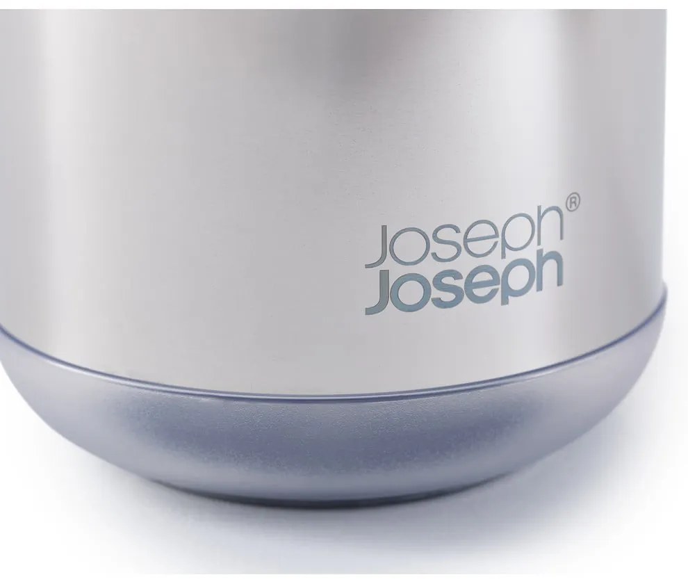 Dozownik do mydła ze stali nierdzewnej w kolorze srebra z połyskiem 300 ml EasyStore Luxe – Joseph Joseph