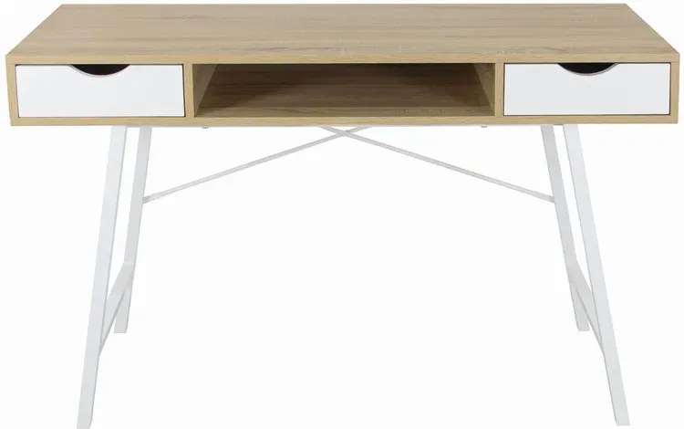 Nowoczesne biurko pod laptopa z 2 szufladami - Limero