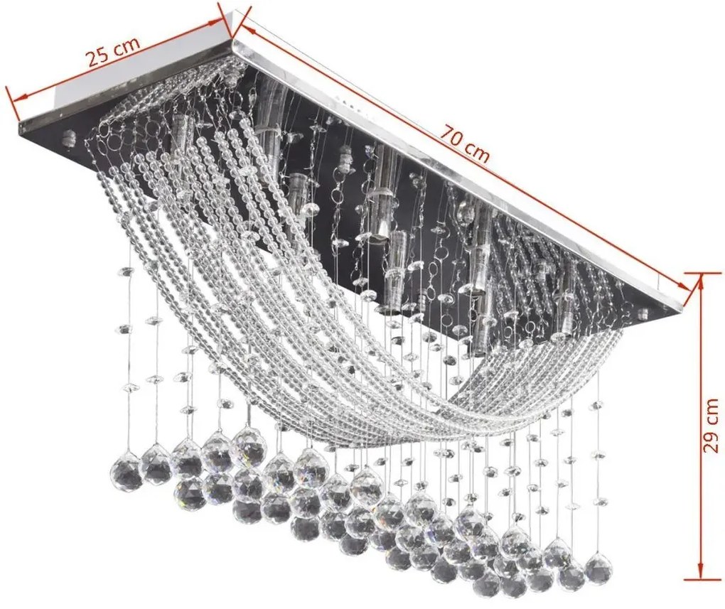 Kryształowa lampa sufitowa w stylu glamour - E995-Diamis