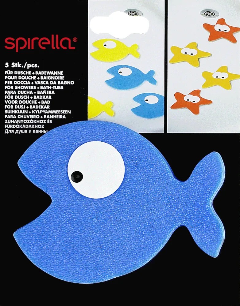 Dziecięce maty antypoślizgowe do wanny 5 szt. 10x13 cm Hungry – Spirella