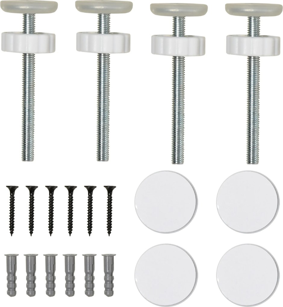 Drzwi zabezpieczające dla psów regulowana brama ochronna kratka biała 95x4x76cm | Aosom PL