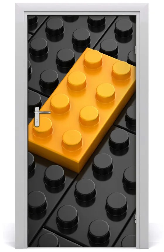 Naklejka samoprzylepna na drzwi Klocki lego
