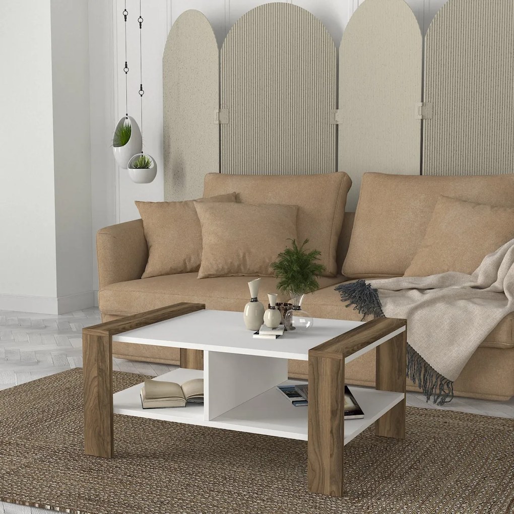 Stolik konferencyjny Erica White Walnut