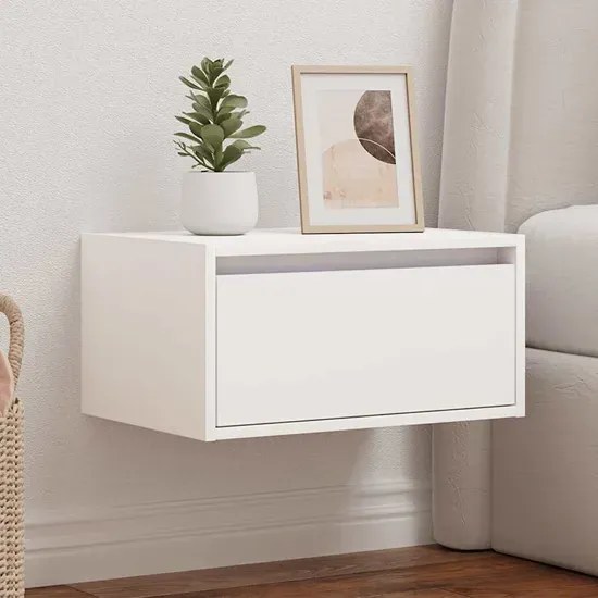 Szafka nocna z oświetleniem Led biala C8-P21