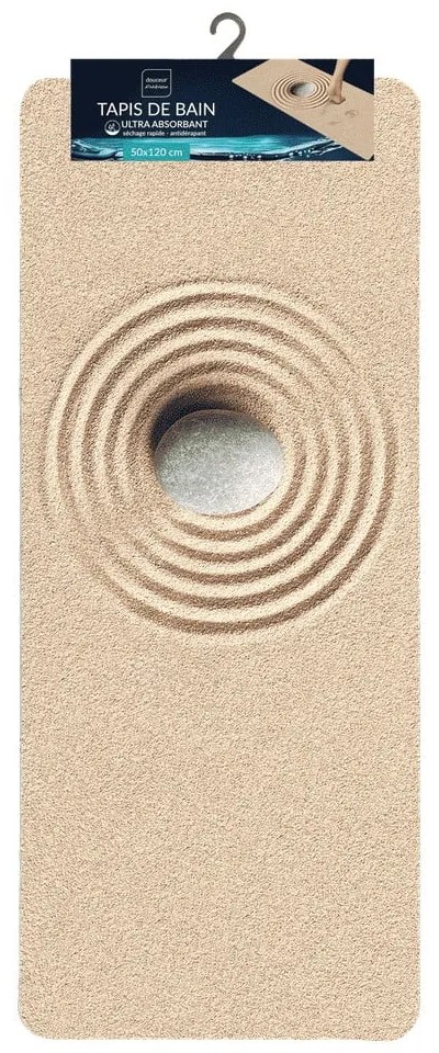 Jasnobrązowy dywanik łazienkowy 50x120 cm Serena – douceur d'intérieur