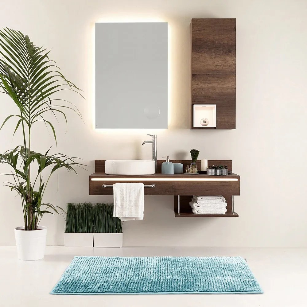 Turkusowy dywanik łazienkowy 70x120 cm Bati – Restilo
