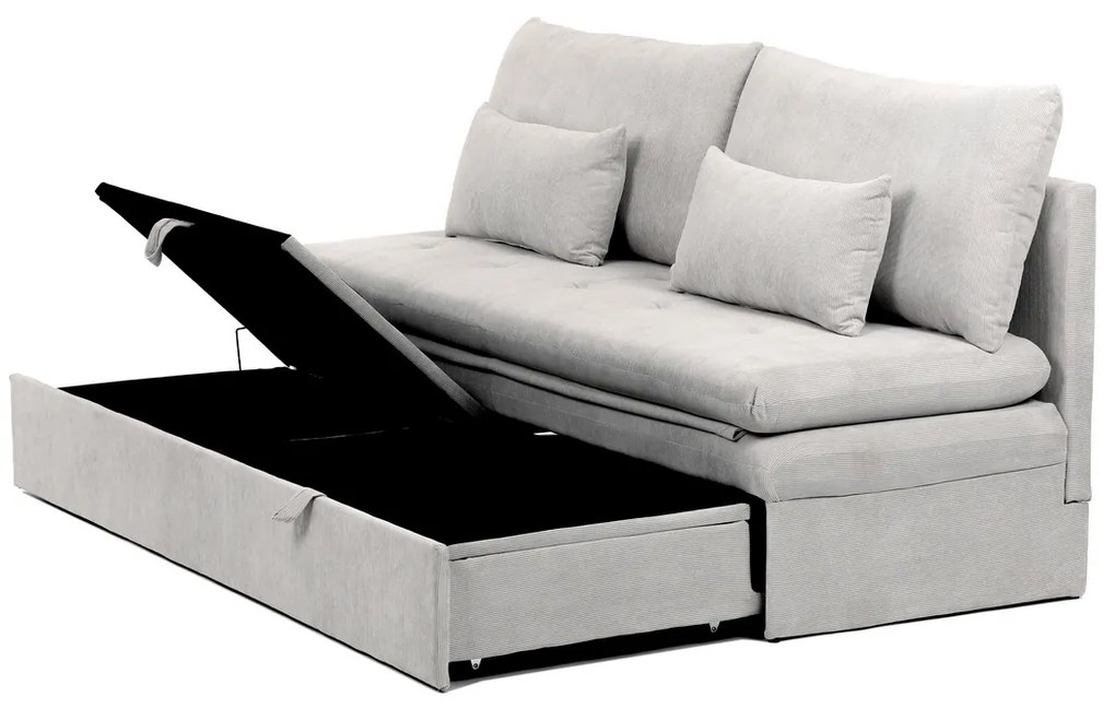 Rozkładana sofa trzyosobowa ASB-4740 BGE2,manżestrowa, beżowa
