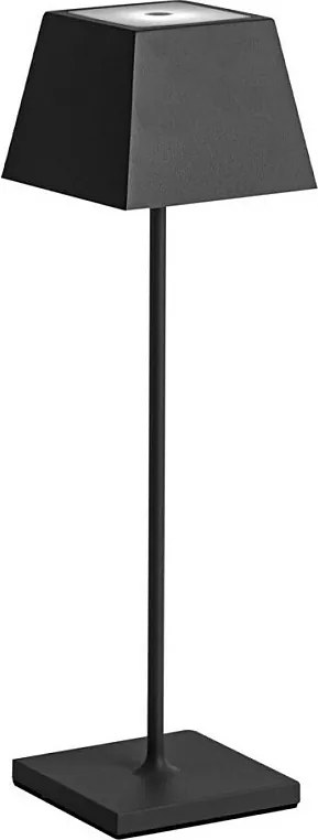 Siesta Czarna przenośna i ładowalna lampa stołowa LED IP54