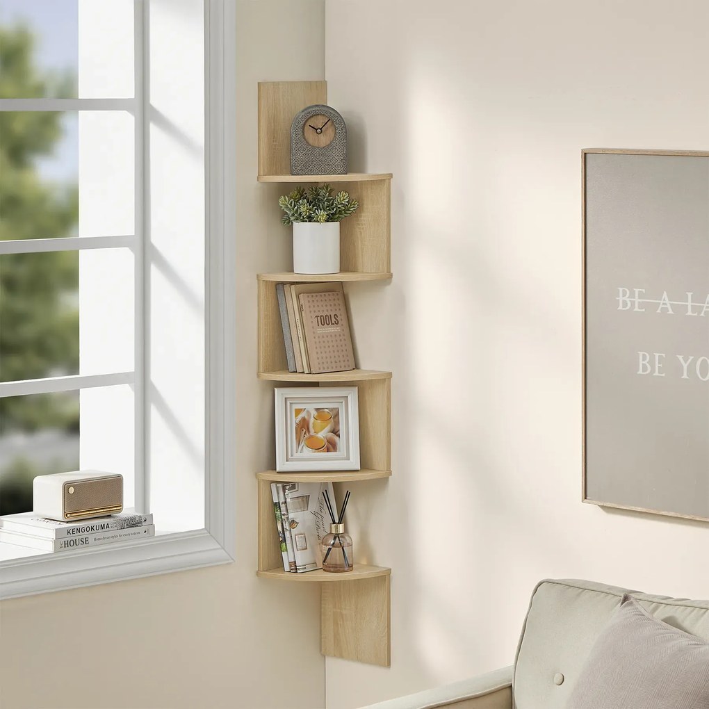 Półka wisząca narożna dąb artisan W3-W33