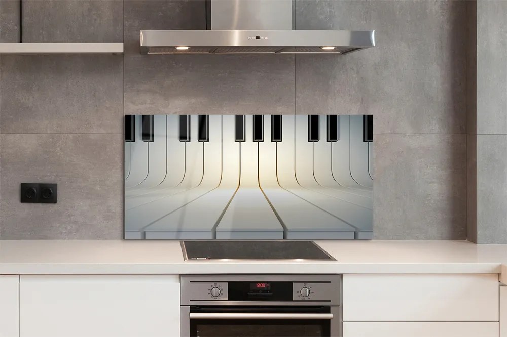 Szklany Panel Klawisze Fortepianu